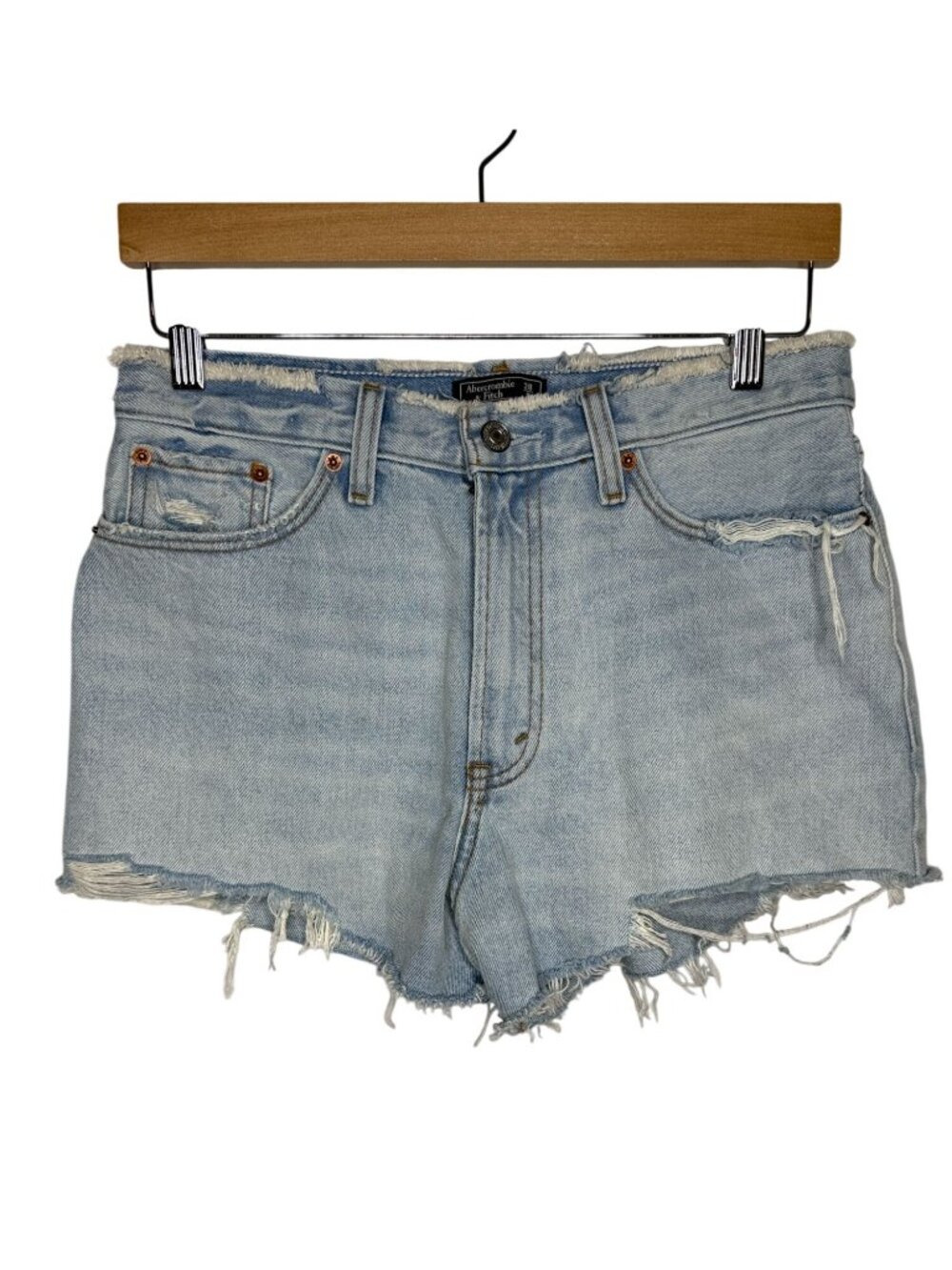 Abercrombie Fitch Annie High Rise Shorts 28 6 Distressed Cutoff Y2K 90s Casual